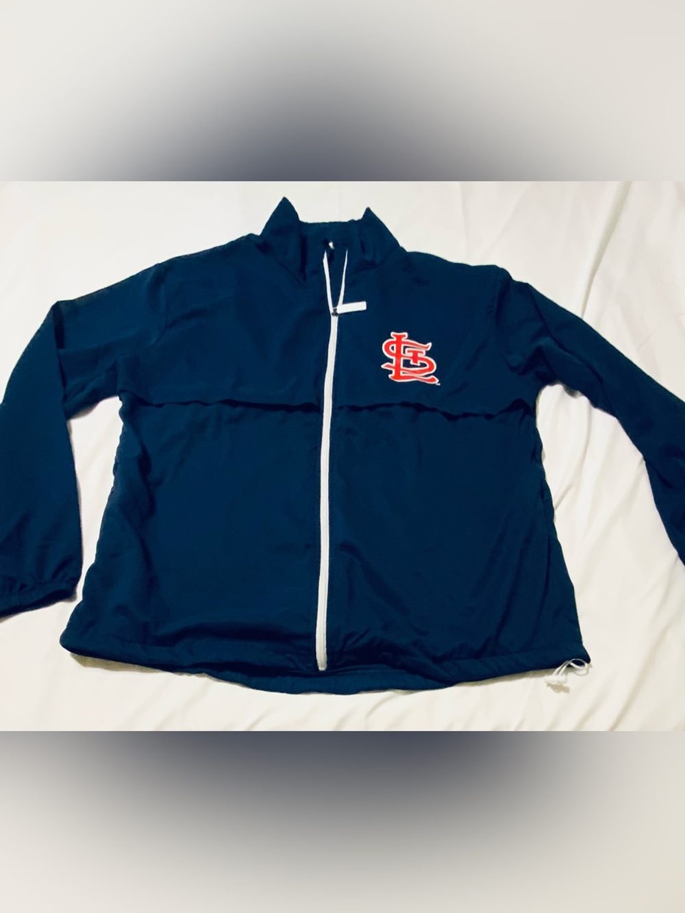 St. Louis Cardinals Navy Windbreaker Jacket Full Zip Size XL